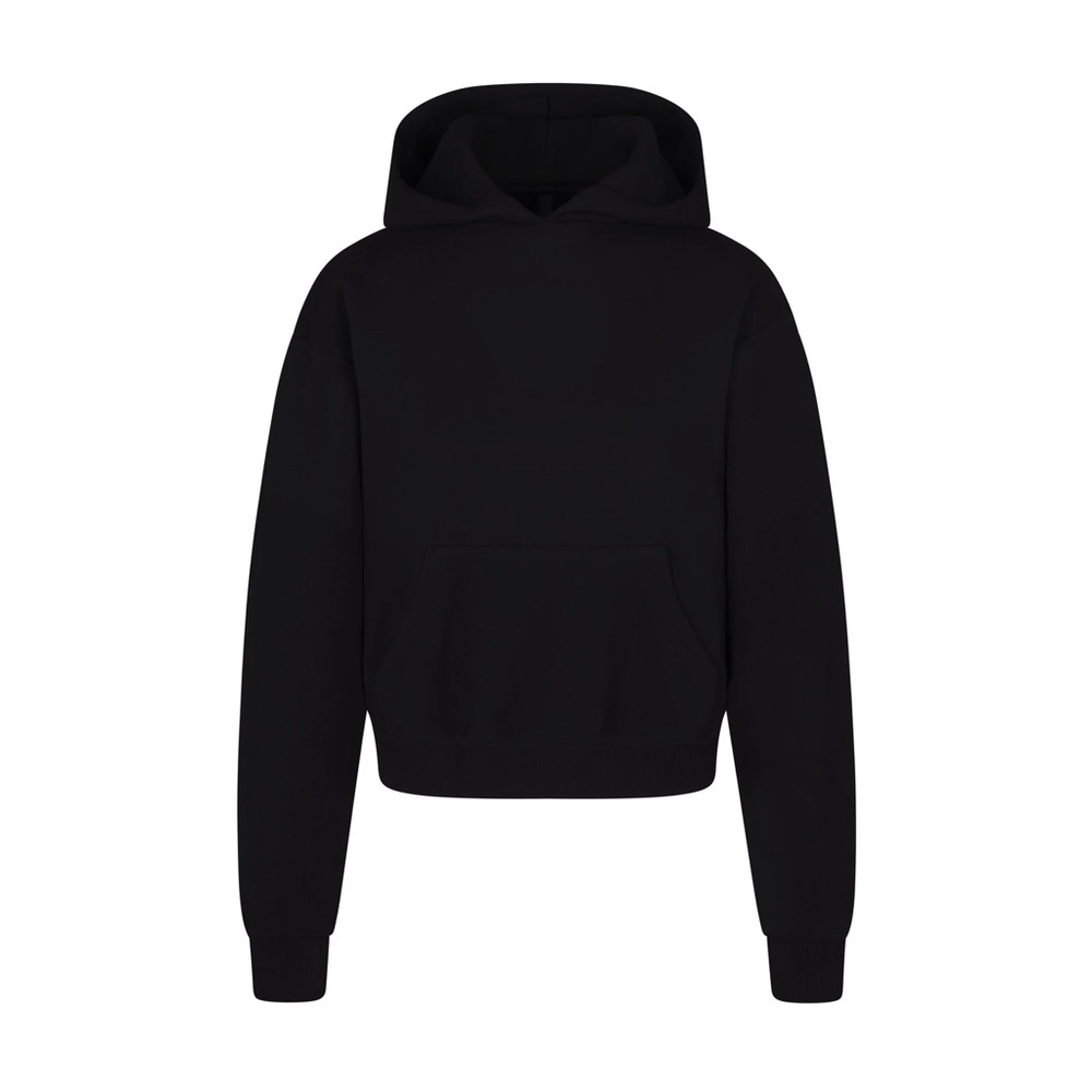 Skims Black Cotton Fleece Hoodie Size M
